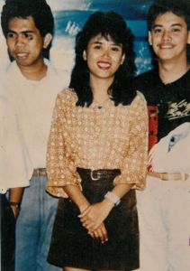 Bersama Fariz RM dan Oneng tahun 1990 (Dokumentasi Denny Sakrie)